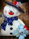 Winter Snowman Snowflake Primitive