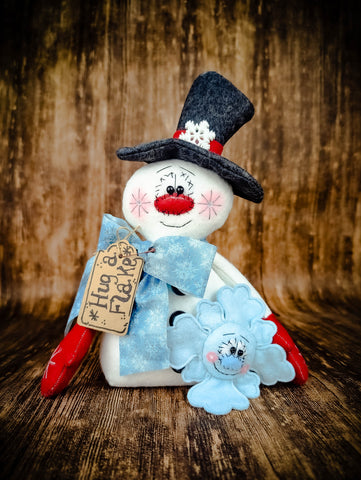 Winter Snowman Snowflake Primitive