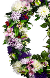 Purple Floral Grapevine Wreath