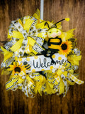 Bumble Bee Welcome Wreath