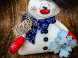 Winter Snowman Snowflake Primitive